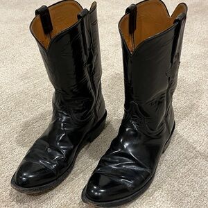 Lucchese Classic Handmade goatskin Ropers Men’s 9-1/2 Black